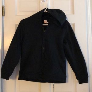 Black fleece youth hoodie